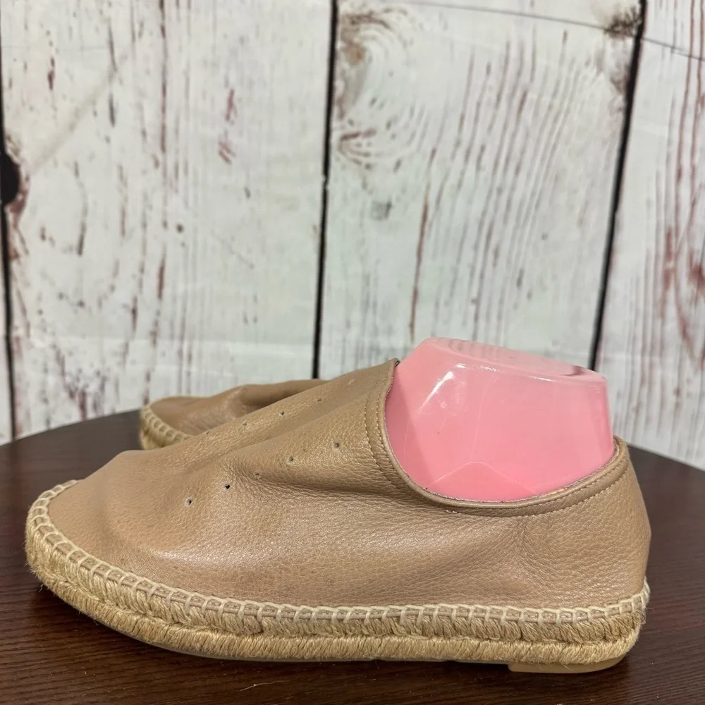 Rag & Bone New York Tan Slouchy Leather & Espadrilles Loafer Flat women’s 7 EUC